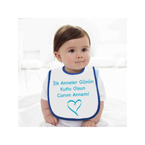 Anneler Günü Hediyesi Önlük, Body ve Anı Defteri - Mavi