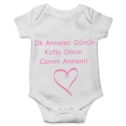 Anneler Günü Hediyesi Önlük, Body ve Anı Defteri - Pembe