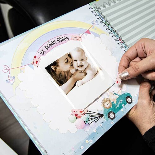 Anneler Günü Hediyesi Önlük, Body ve Anı Defteri - Mavi