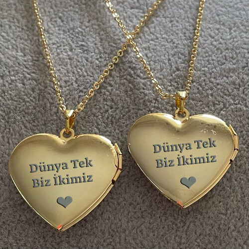 Arkadaşa Hediye 2li Kalp Kolye Seti