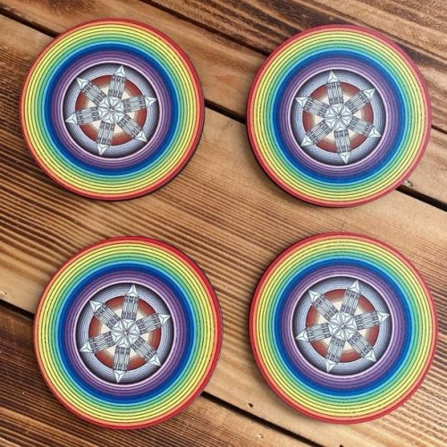 Atlantis Mandalası Bardak Altlığı- 4lü