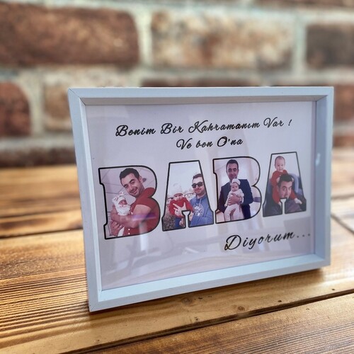 Babalar Günü Hediyesi BABA Çerçeve