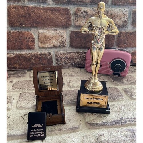 Babalar Günü Hediyesi Çakmak ve Oscar Seti