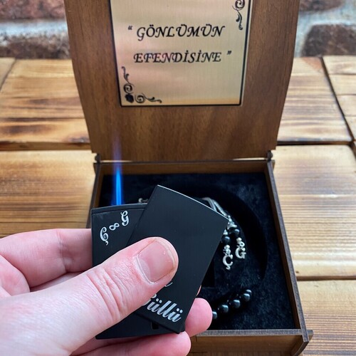 Gizli Bölmeli Çakmak ve Tespih Seti