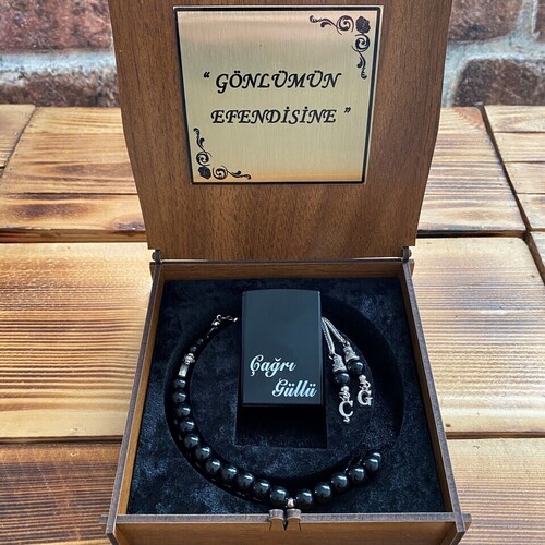 Gizli Bölmeli Çakmak ve Tespih Seti