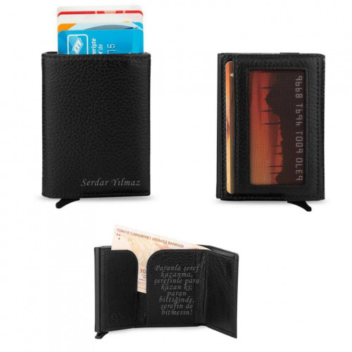 İsme Özel Mekanizmalı Kartvizitlik Cüzdan