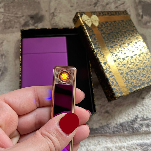 Kadınlara Özel Slim Sigara Kutusu ve Elektronik Çakmak 5 Renk