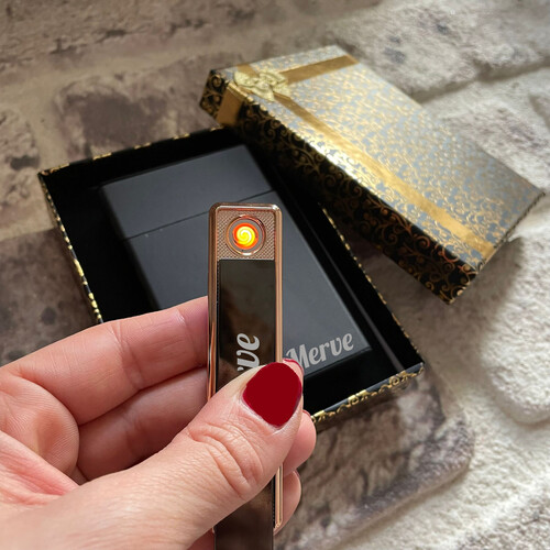 Kadınlara Özel Slim Sigara Kutusu ve Elektronik Çakmak 5 Renk