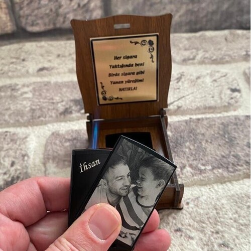 Kişiye Özel Ahşap Kutulu Gizli Bölmeli Çakmak