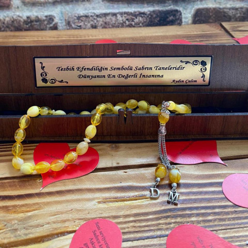 Kişiye Özel Ahşap Kutulu Tespih - 5 Renk Seçeneği