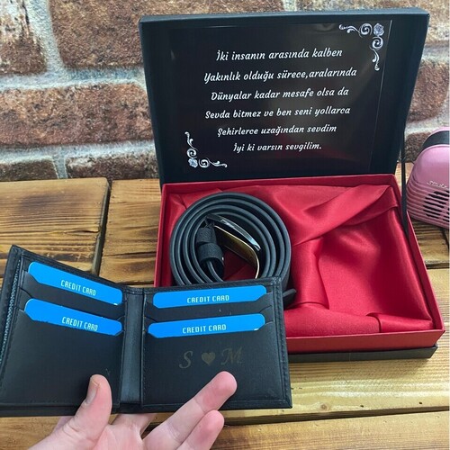 Kişiye Özel Cüzdan ve Kemer Seti