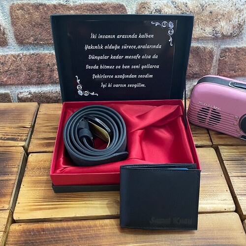 Kişiye Özel Cüzdan ve Kemer Seti