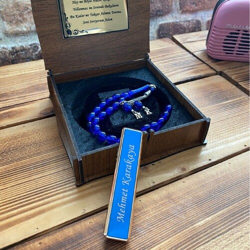 Kişiye Özel Elektronik Çakmak ve Tespih Seti