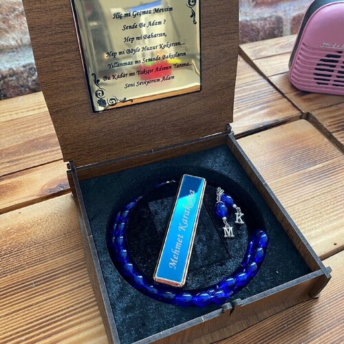 Kişiye Özel Elektronik Çakmak ve Tespih Seti