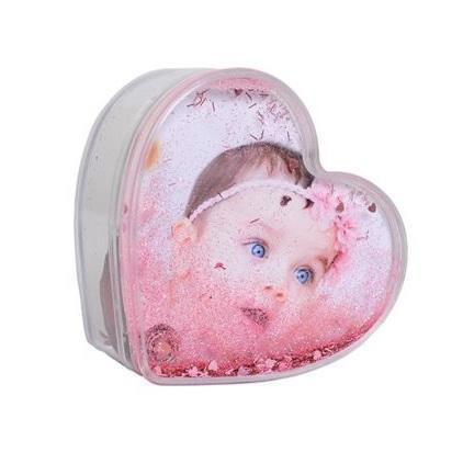 Kişiye Özel Fotoğraflı Kalpli Kutu Kar Küresi