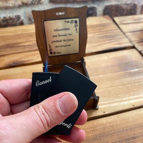 Kişiye Özel Gizli Bölmeli Ahşap Kutulu Çakmak