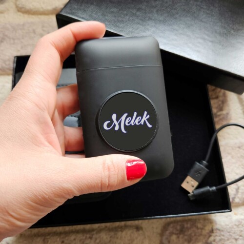 Kişiye Özel Siyah Kadın Cüzdan ve Elektronik Çakmaklı Sigara Kutusu