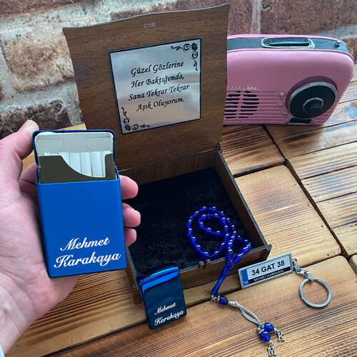 Kişiye Özel Mavi Hediye Seti