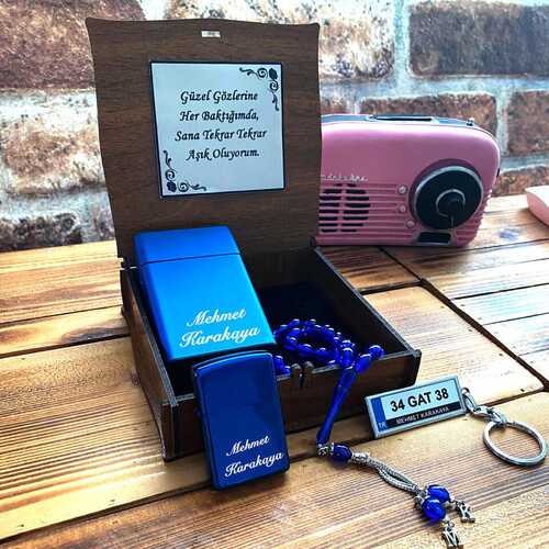 Kişiye Özel Mavi Hediye Seti