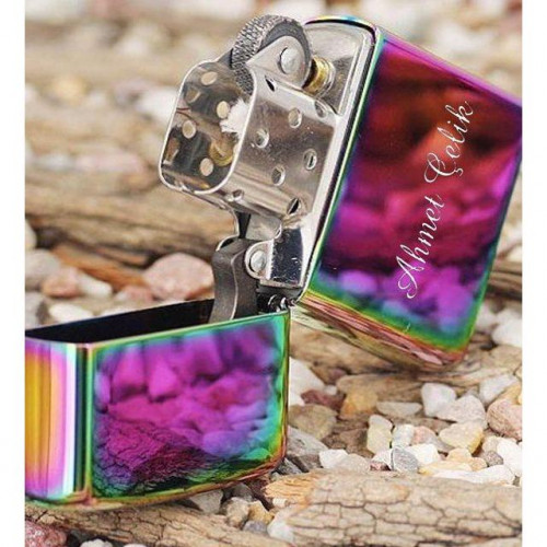 Kişiye Özel Mor Yanardönerli Çakmak