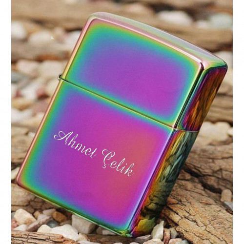 Kişiye Özel Mor Yanardönerli Çakmak