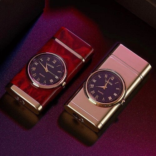 Kişiye Özel Saatli Çakmak 4 Renk Seçeneği