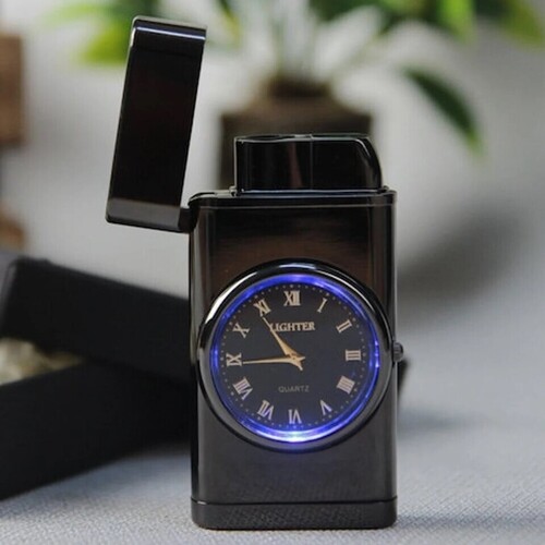 Kişiye Özel Saatli Çakmak 4 Renk Seçeneği