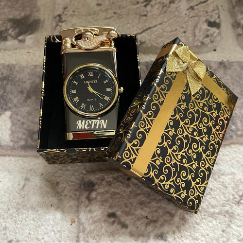 Kişiye Özel Saatli Lüx Çakmak