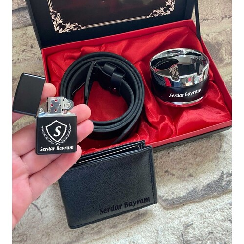 Metal Kül Tablası , Cüzdan , Kemer , Metal Çakmak