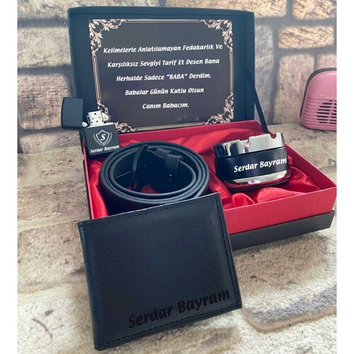 Metal Kül Tablası , Cüzdan , Kemer , Metal Çakmak