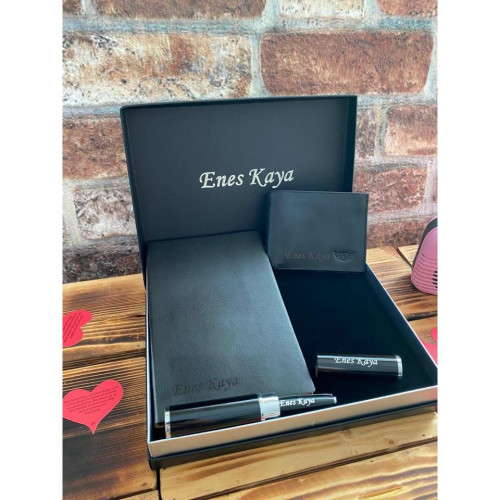 Öğretmene Hediye Seti Defter- Kalem - Cüzdan