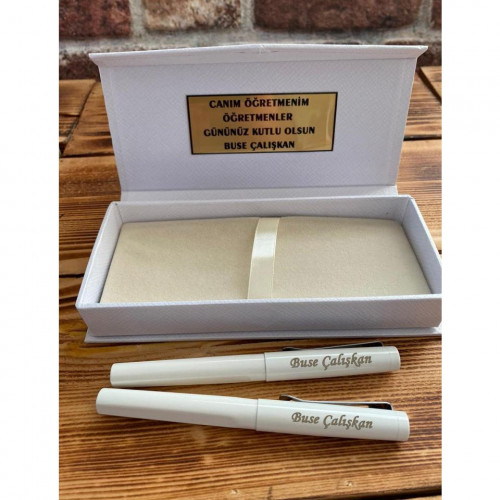 Öğretmene Özel 2li Beyaz Kalem Seti