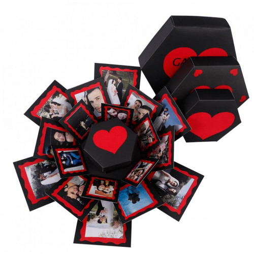 Sevgiliye Hediye 24 Fotoğraflı Patlayan Kutu