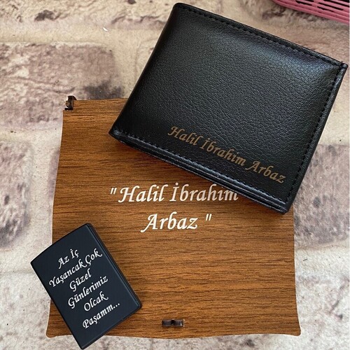 Sevgiliye Hediye Cüzdan ve Gizli Bölmeli Çakmak Seti