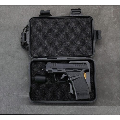 Susturuculu Silah Görünümde Jel Alev Çakmak