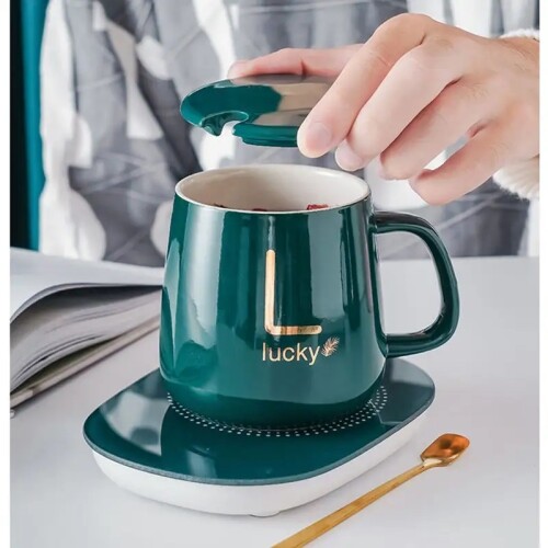 USB Isıtıcılı Kapaklı Kupa Bardak Seti