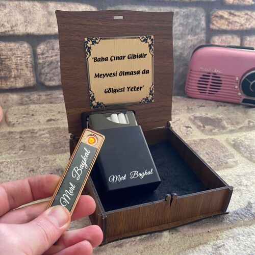 Usb Şarjlı Çakmak ve Sigara Kutusu