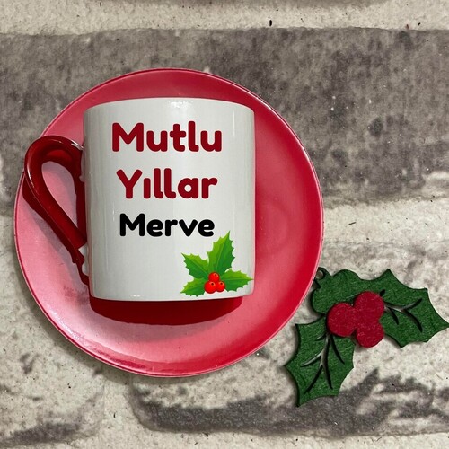 Yılbaşı Hediyesi Kişiye Özel Kahve Fincanı