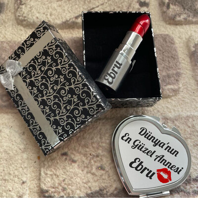 Anneler Günü Hediyesi Ruj Çakmak ve Ayna Seti