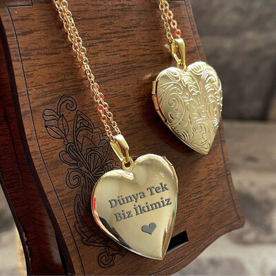 Arkadaşa Hediye 2li Kalp Kolye Seti