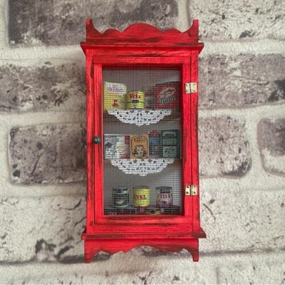 El Yapımı Nostaljik Minyatür Tel Dolap