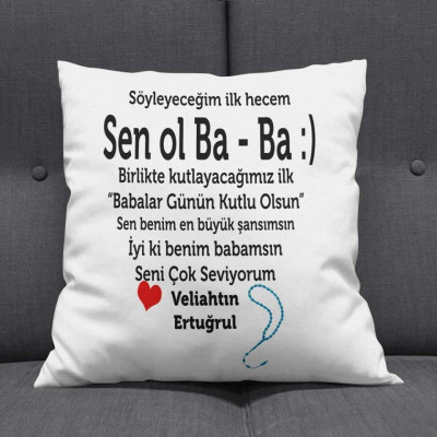 İlk Babalar Günü Hediyesi Yastık
