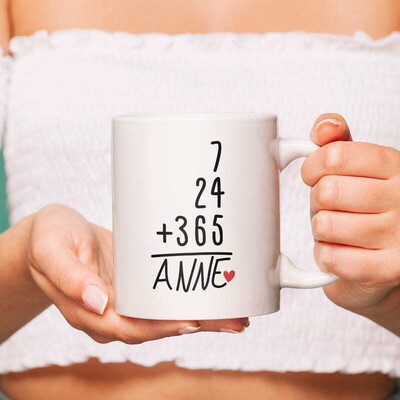 Kişiye Özel 7/24 Anne Kupa Bardak