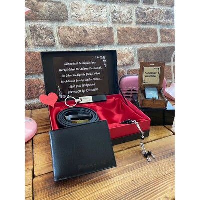 Kişiye Özel Cüzdanlı Hediye Seti