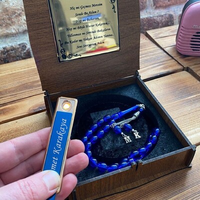 Kişiye Özel Elektronik Çakmak ve Tespih Seti