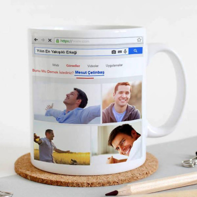 Kişiye Özel Fotoğraflı Arama Motoru Bardak