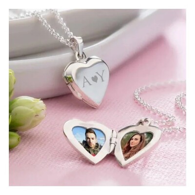 Kişiye Özel Kalp Kapaklı Fotoğraflı Kolye