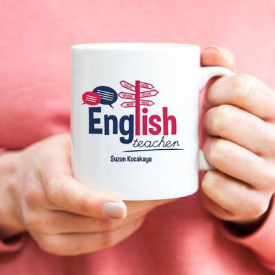 Öğretmene Hediye Kupa Bardak - İngilizce Öğretmeni