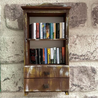 Öğretmene Hediye Minyatür Ahşap Kütüphane