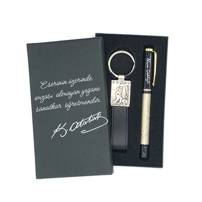 Öğretmene Özel Atatürk Kalem ve Anahtarlık Seti